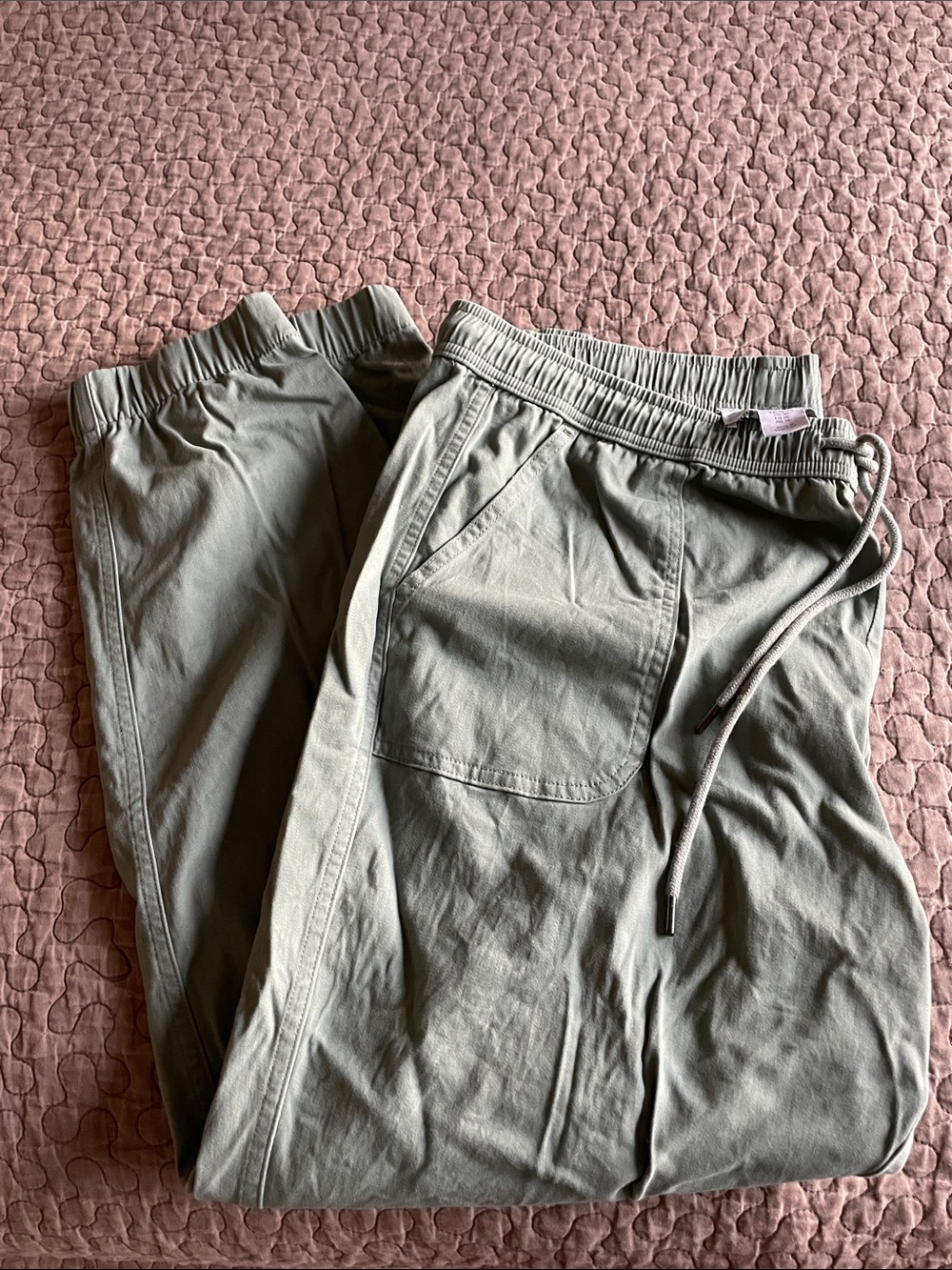 Women’s Olive Green Drawstring Jogger Pants